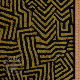 Tkanina dekoracyjna jacquard Mesopotamie noir jaune
