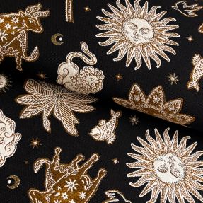 Tkanina dekoracyjna jacquard Pygmalion noir