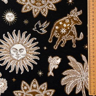 Tkanina dekoracyjna jacquard Pygmalion noir