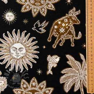 Tkanina dekoracyjna jacquard Pygmalion noir
