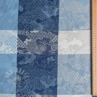 Tkanina dekoracyjna FRENCH TABLE CLOTH JACQUARD Niwa allover indigo
