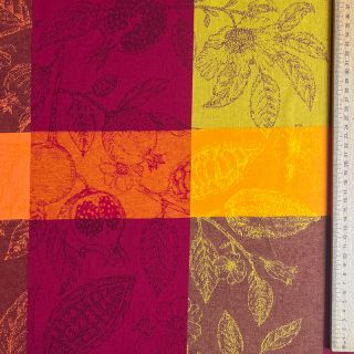 Tkanina dekoracyjna FRENCH TABLE CLOTH JACQUARD Cabosse allover harissa