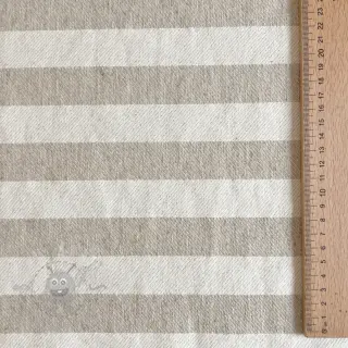 Tkanina dekoracyjna jacquard LINEN LOOK Cabourg lin