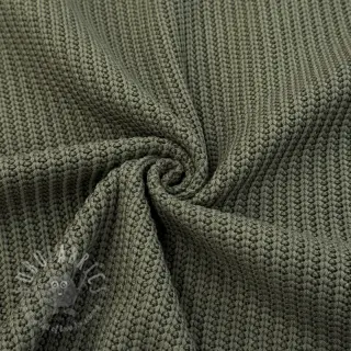 Dzianina swetrowa BIG KNIT camo green