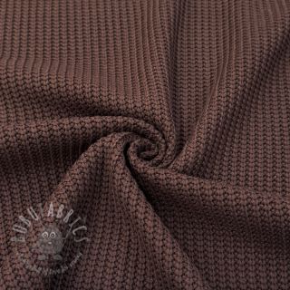 Dzianina swetrowa BIG KNIT dark brown