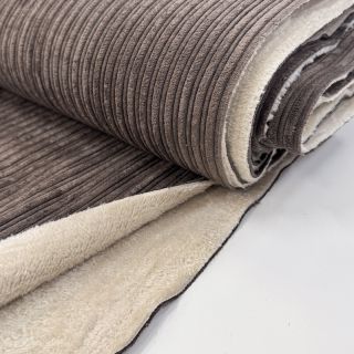 Sztruks Cofur fleece dark brown