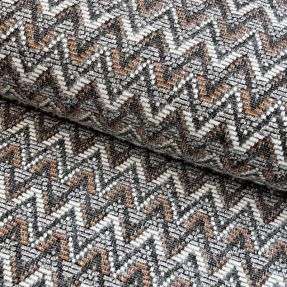Dzianina jacquard Comfilia Zigzag wavy brown