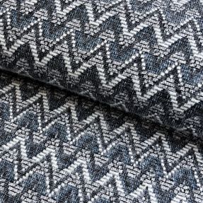 Dzianina jacquard Comfilia Zigzag wavy blue