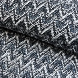 Dzianina swetrowa jacquard Comfilia Zigzag wavy blue