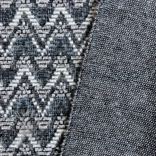 Dzianina swetrowa jacquard Comfilia Zigzag wavy blue