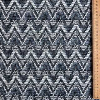 Dzianina swetrowa jacquard Comfilia Zigzag wavy blue