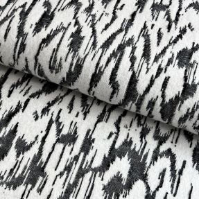 Dzianina swetrowa jacquard Comfy Blurry Ikat grey