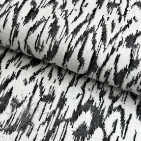 Dzianina swetrowa jacquard Comfy Blurry Ikat grey