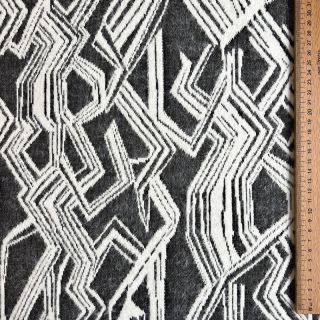 Dzianina swetrowa jacquard Comfy Broken checks black