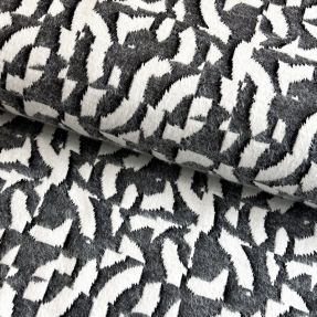 Dzianina jacquard Comfy Collage shapes grey