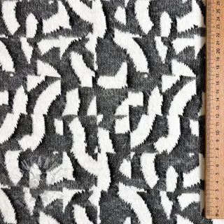 Dzianina swetrowa jacquard Comfy Collage shapes grey
