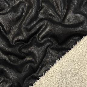 Tkanina płaszczowa Vintage Glammy Teddy Lammy black