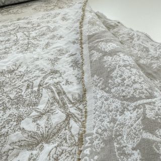 Tkanina dekoracyjna jacquard MACASSAR alover lin