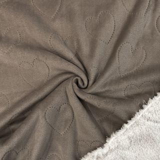 Plusz niemowlęcy TEDDY Hearts taupe