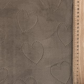 Plusz niemowlęcy TEDDY Hearts taupe