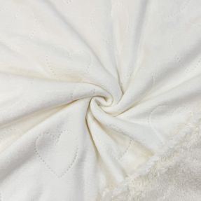 Plusz niemowlęcy TEDDY Hearts off white