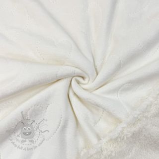 Plusz niemowlęcy TEDDY Hearts off white