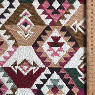 Tkanina dekoracyjna jacquard Kilim fuchsia vert
