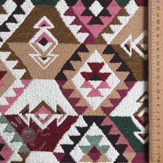 Tkanina dekoracyjna jacquard Kilim fuchsia vert