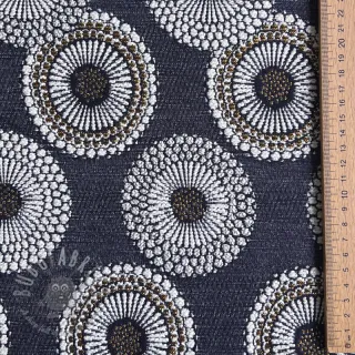 Tkanina dekoracyjna jacquard Jojoba marine