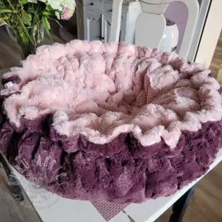 Sztuczne futro aubergine