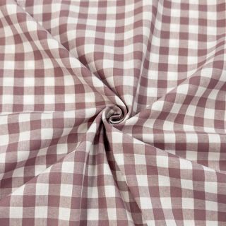 Bawełniana tkanina Check mauve