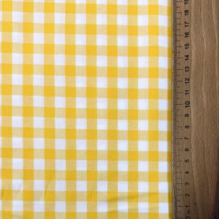Bawełniana tkanina Check yellow