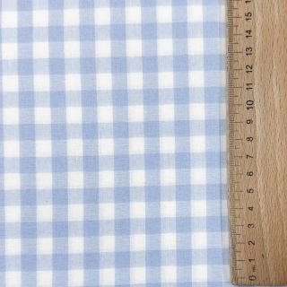 Bawełniana tkanina Check light blue
