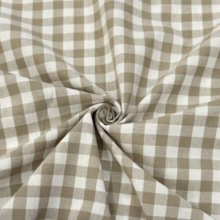 Bawełniana tkanina Check sand