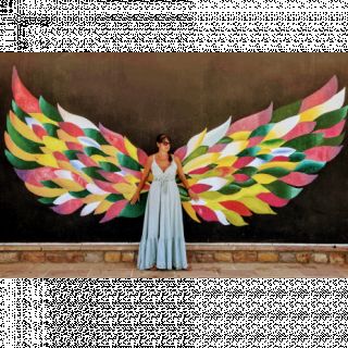 Bawełniana tkanina z lnem mint