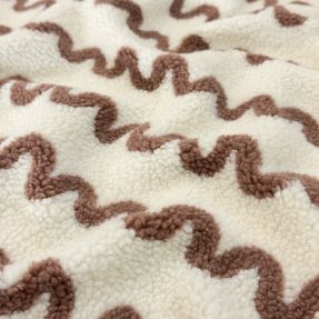 Tkanina płaszczowa TEDDY JACQUARD Waves camel