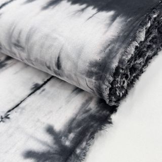 Bawełniana tkanina HAND TIE DYE czarna