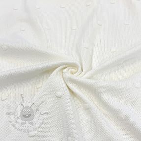 Dzianina swetrowa BIG KNIT DOT off white