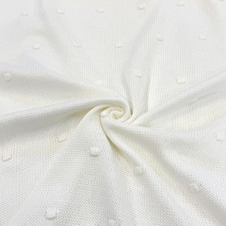 Dzianina swetrowa BIG KNIT DOT off white