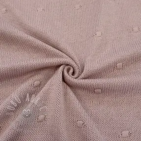 Dzianina swetrowa BIG KNIT DOT old pink