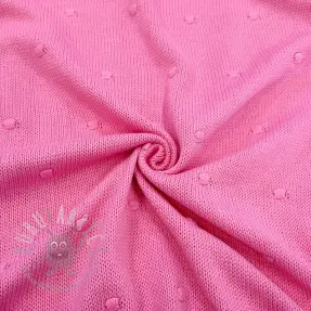 Dzianina swetrowa BIG KNIT DOT pink