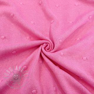 Dzianina swetrowa BIG KNIT DOT pink