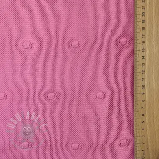 Dzianina swetrowa BIG KNIT DOT pink