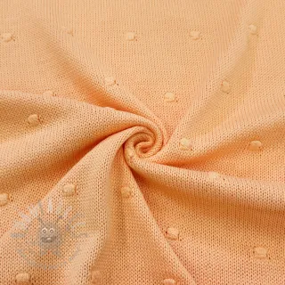 Dzianina swetrowa BIG KNIT DOT peach