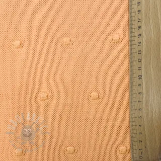Dzianina swetrowa BIG KNIT DOT peach