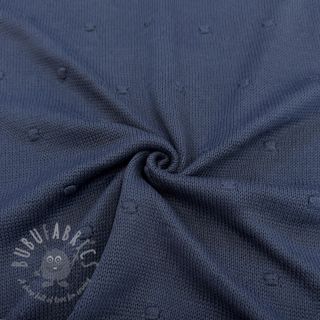 Dzianina swetrowa BIG KNIT DOT navy