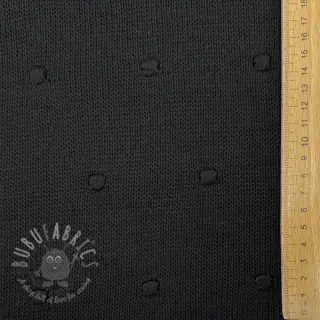 Dzianina swetrowa BIG KNIT DOT black
