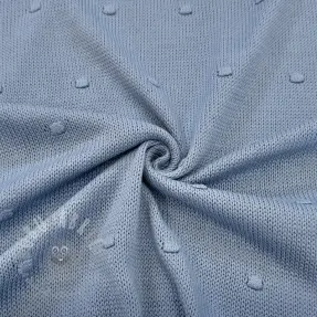 Dzianina swetrowa BIG KNIT DOT blue
