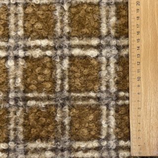 Tkanina płaszczowa Bouclé Squares design A