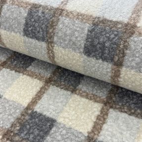 Tkanina płaszczowa Bouclé Squares design D
